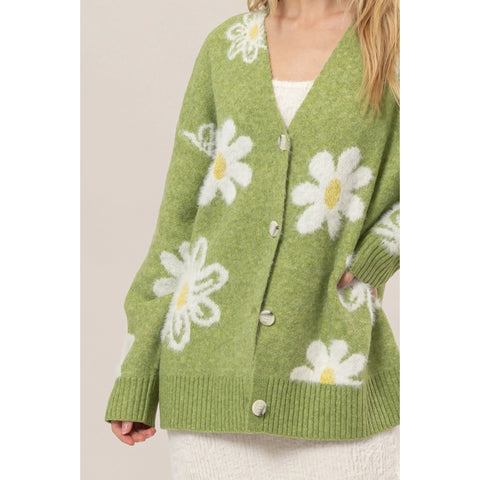  Love Floral Sweater Cardigan