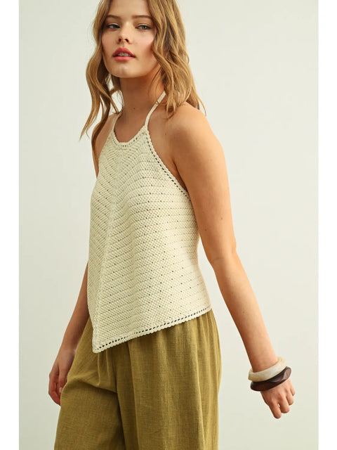  Crochet Knit Halter Top
