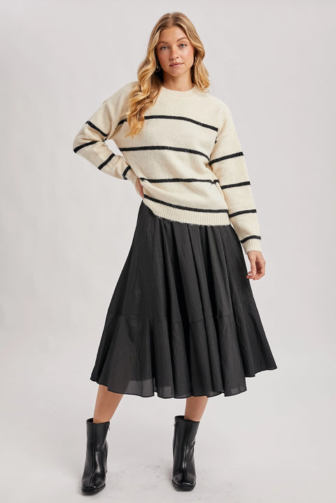  Flounce Midi Skirt