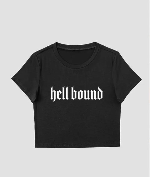  Hell Bound Gothic Crop Tee