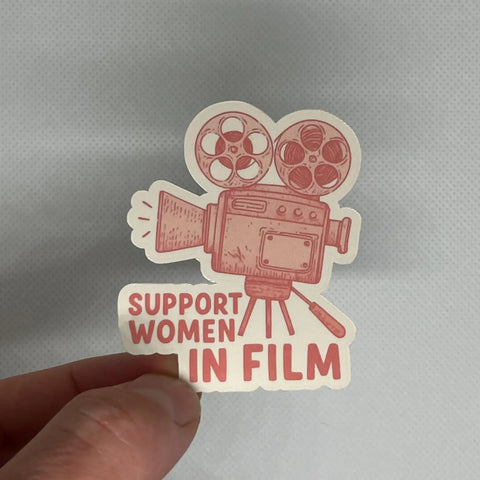  Support Women in Film Pink Camera Waterproof Sticker