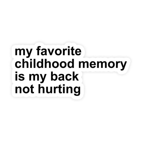 Childhood Memory Sticker