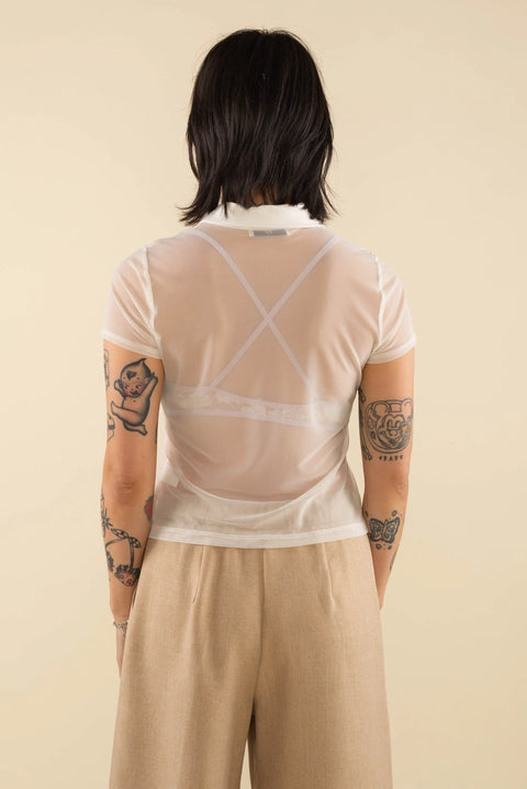  Britt Mesh Short Sleeve Button Up