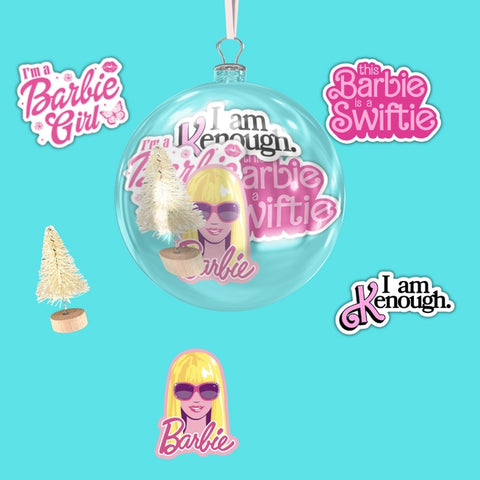 Barbie Sticker Gift Ornament