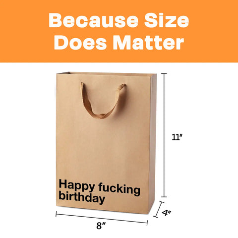  Happy Fucking Birthday Brown Gift Bag