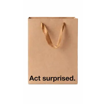  Act Surprised Brown Gift Bag