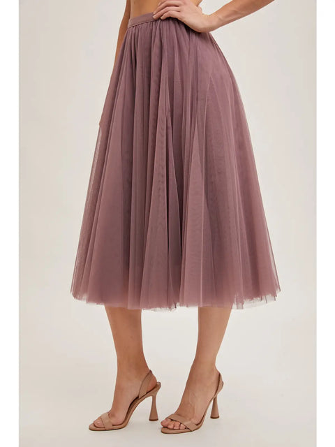  Tulle Midi Skirt