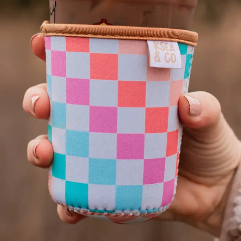  Colorful Checkered Drink Sleeve