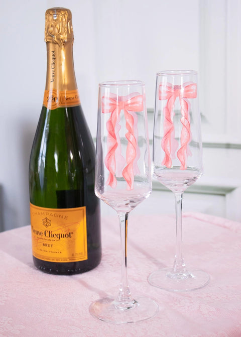  Bow Champagne Glasses