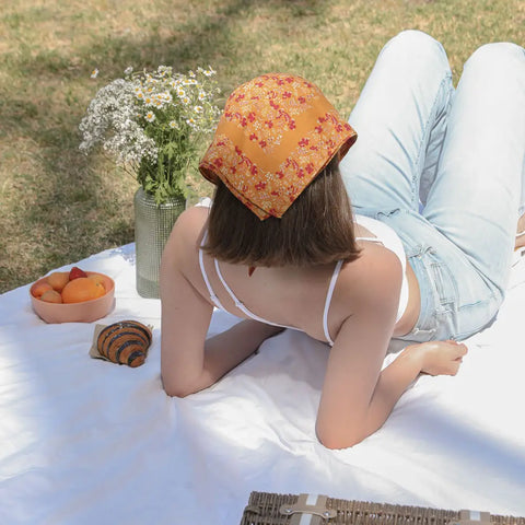Vintage Floral Foliage Bandana