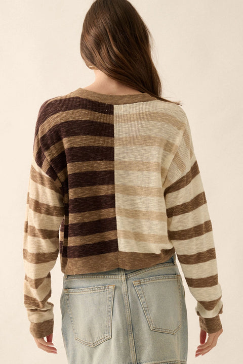  Contrast Stripes Sweater