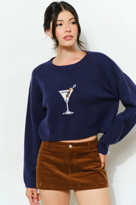  Navy Martini Sweater