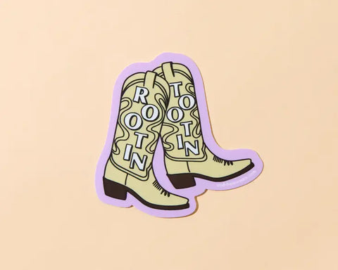Rootin' Tootin' Cowboy Boot Sticker