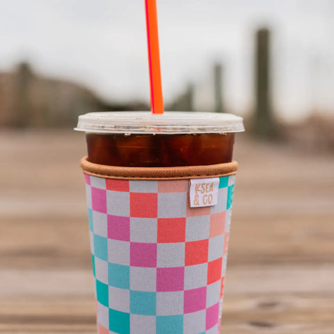  Colorful Checkered Drink Sleeve