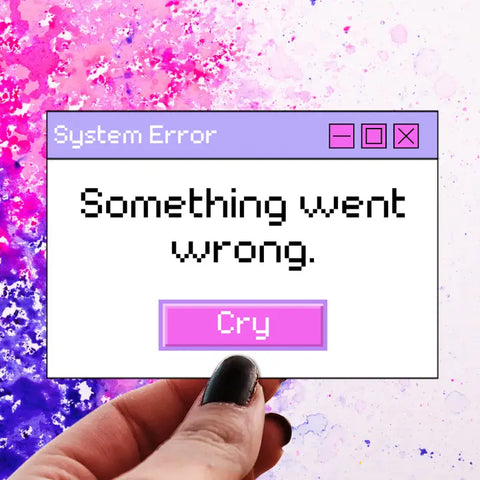  Y2K Something Wrong Error Sticker