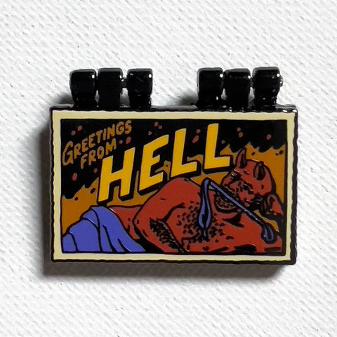 Greetings From Hell Pin