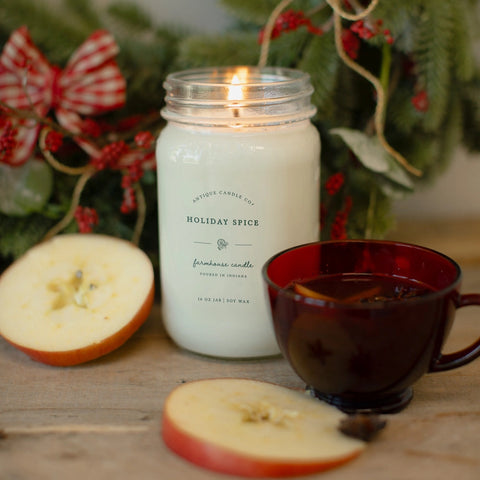 Holiday Spice Mason Jar Candle