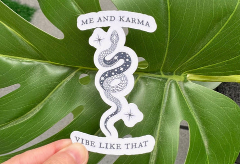 Me and Karma Vibe Like That Sticker