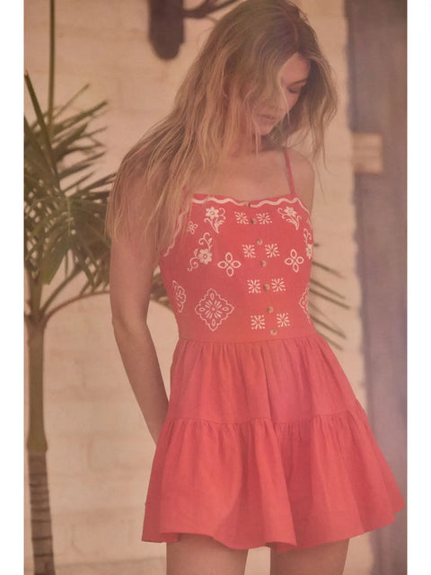  Floral Ruffle Romper
