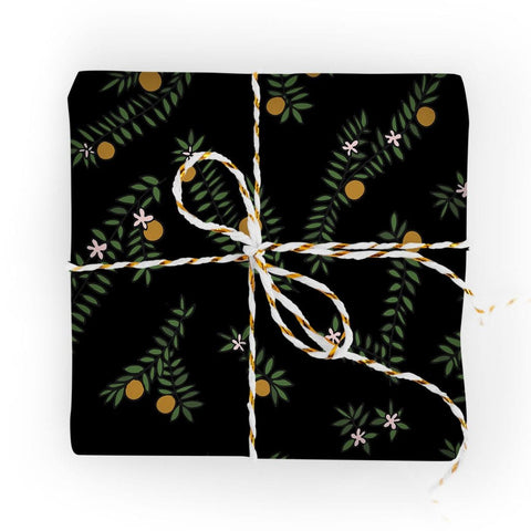 Orange Blossom Wrapping Paper Roll