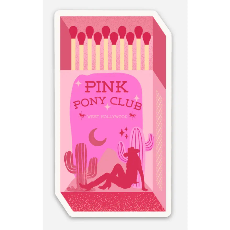 Pink Pony Matchbox Sticker – Modern Legend, LLC.