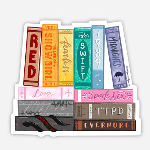 12 Eras Swiftie Books Sticker