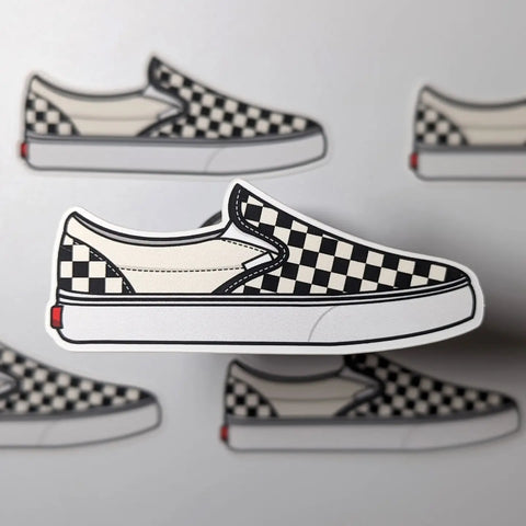 Checkered Vans Sticker
