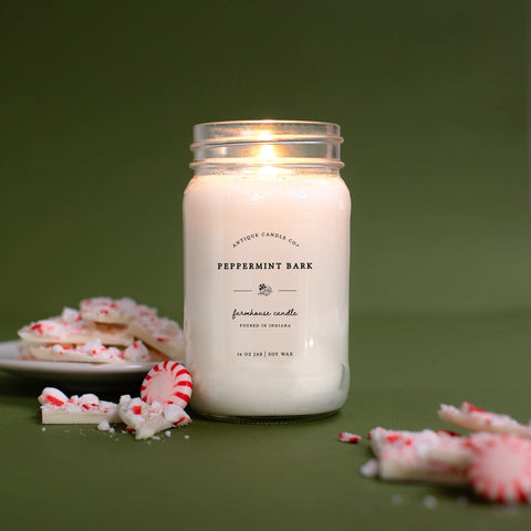 Peppermint Bark Mason Jar Candle