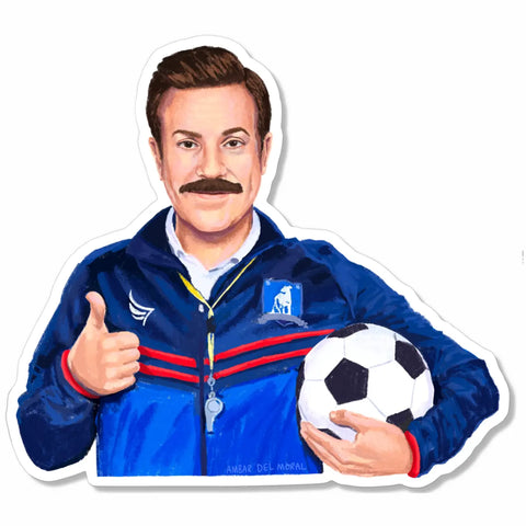 Ted Lasso & Ball Sticker