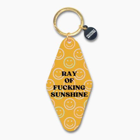 Smiley Ray Of Sunshine Key Tag