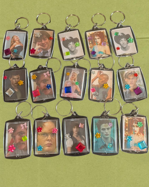 Bedazzled Boy Keychains