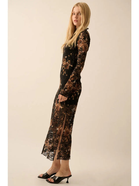  Winter Floral Lace Dress
