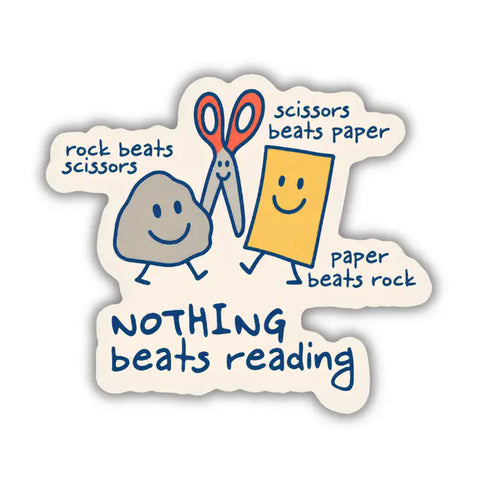  Nothing Beats Reading Sticker