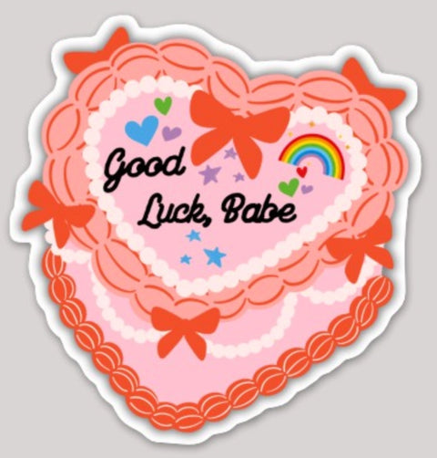 Good Luck Babe Cake Sticker