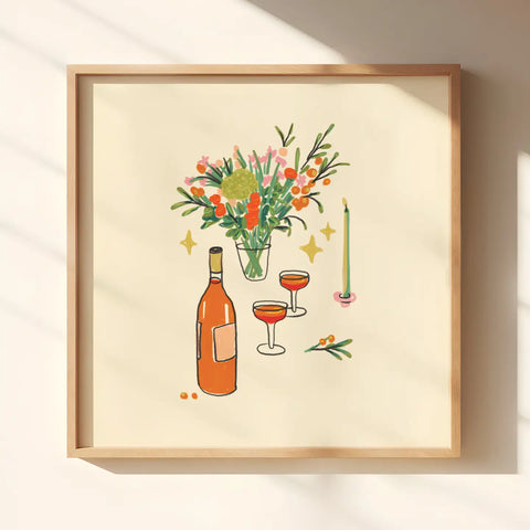 Festive Cocktail Art Print