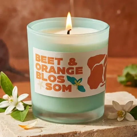 Beet and Orange Blossom Candle - 10oz