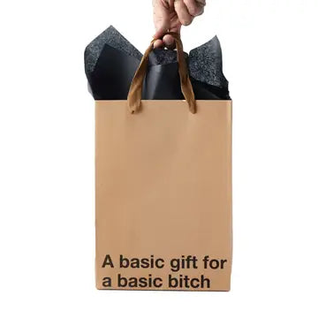  A Basic Gift For A Basic Bitch Brown Gift Bag
