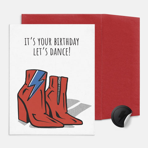 It's Your Birthday, Let's Dance! Greeting Card, David Bowie