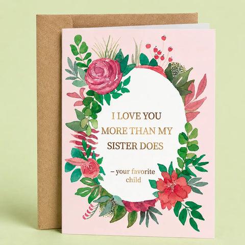  More Than My Sister Does Card