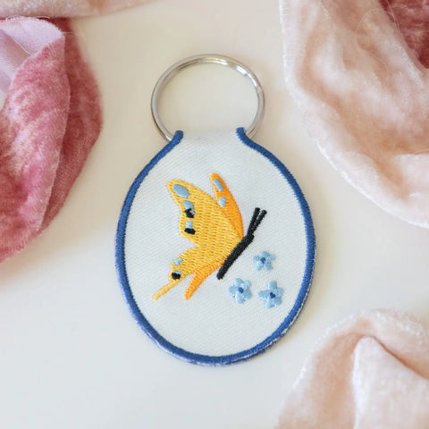  Butterfly Embroidered Keychain