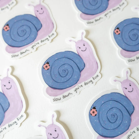  Snail Slow Down Sticker