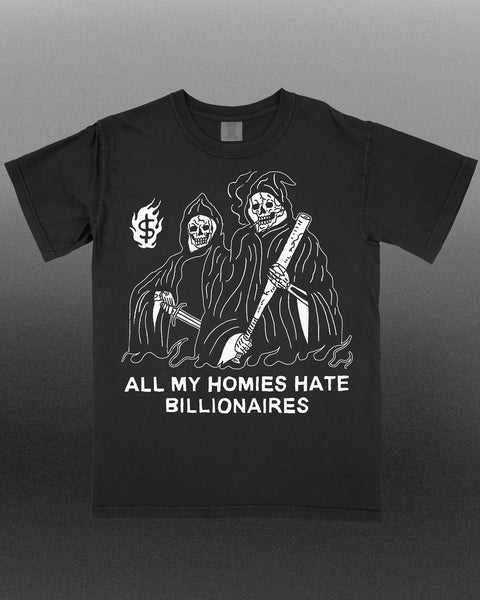 Hate Billionaires Tee (Black Version)