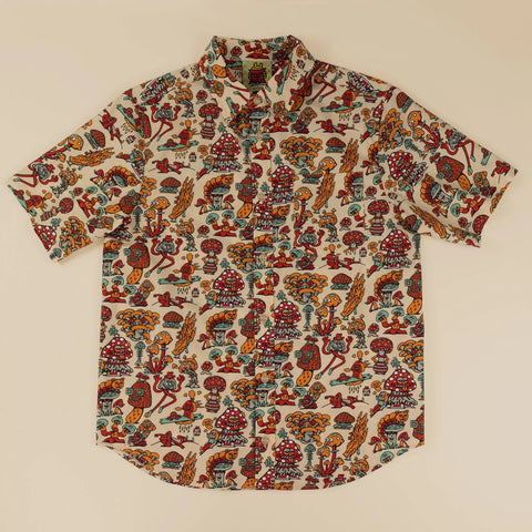Mushroom Friends Button Up