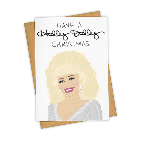  Holly Dolly Christmas Card