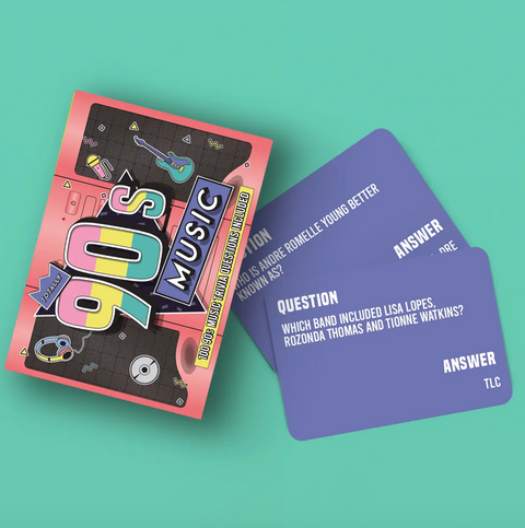90s Music Trivia Cards