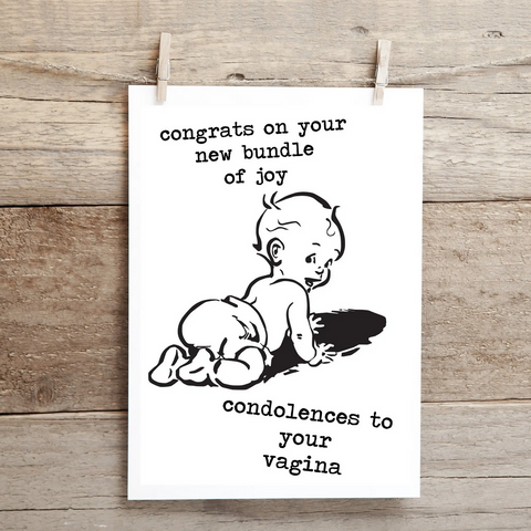  Condolences to Your Vagina Card