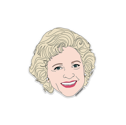 Betty White Face Sticker