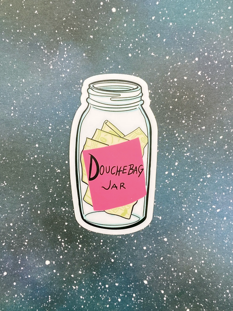  Douchebag Jar New Girl Sticker