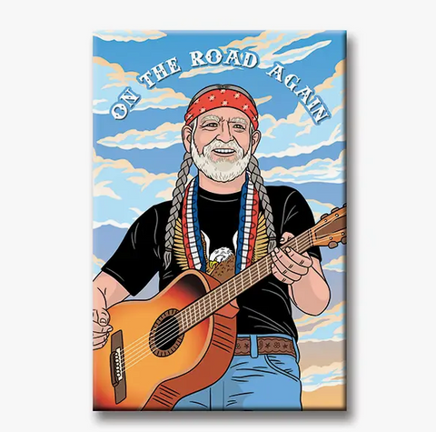  Willie On The Road Again Magnet