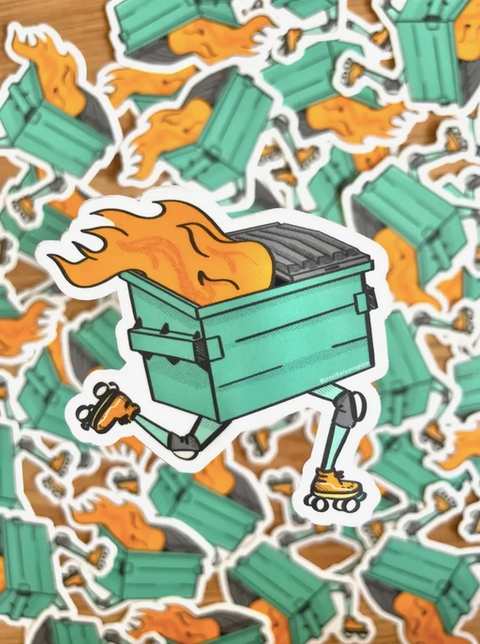  Dumpster Fire Sticker